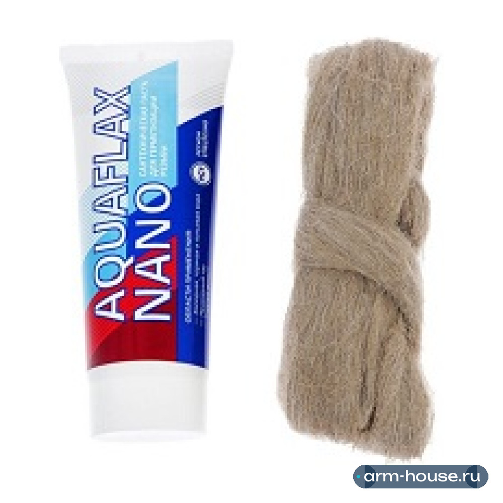 Паста уплотнительная, Aquaflax nano, 270 г, тюбик +40гр лен (ЕВРО)