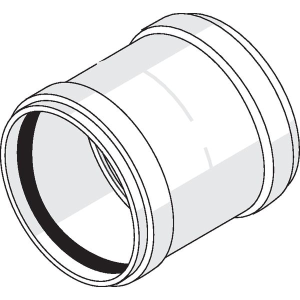 Муфта Rehau RAUPIANO, DN 40, PP (полипропилен), двухраструбная