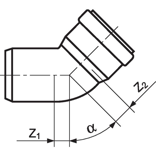 Отвод Rehau RAUPIANO, DN 67°, 50, PP (полипропилен)