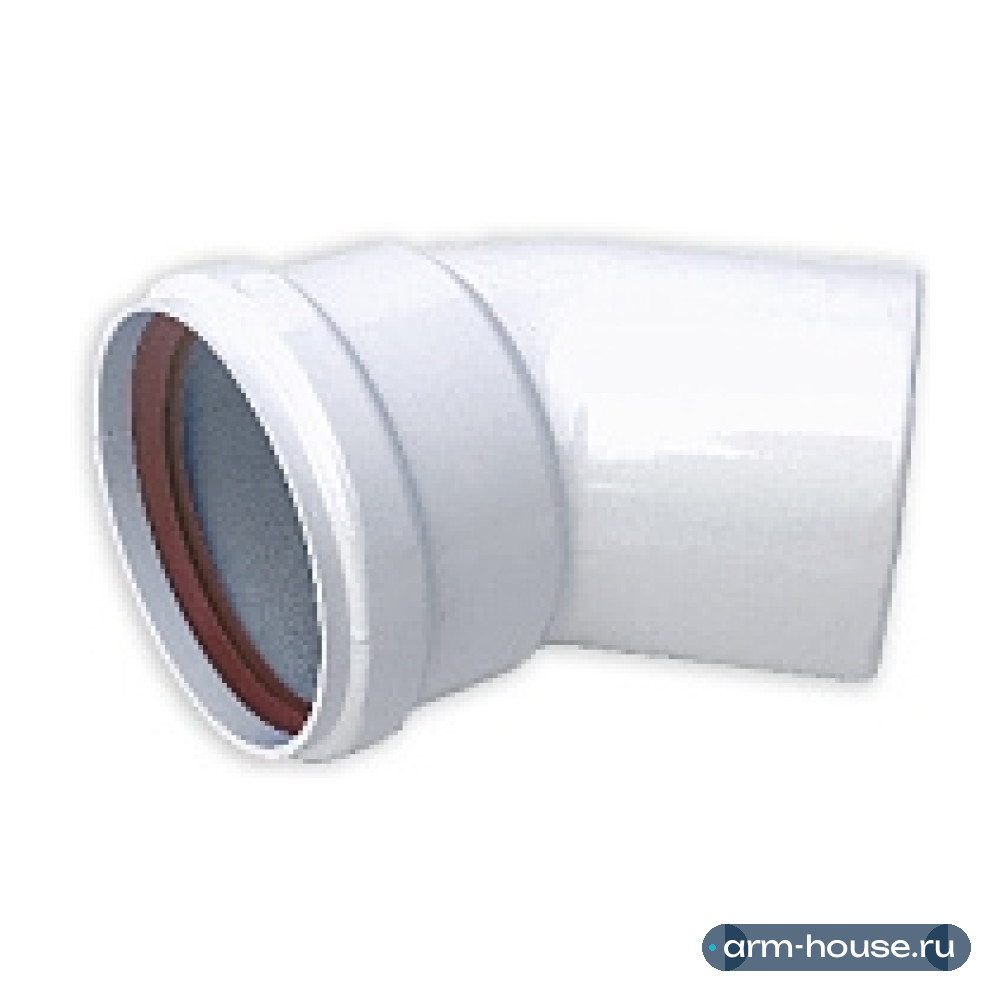 Колено Мега Опт 45 градусов диаметр 80 mm PP-R (condensing)