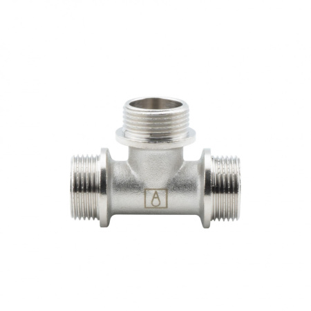 Тройник 3/4" НР-НР-НР, никелированный Alato