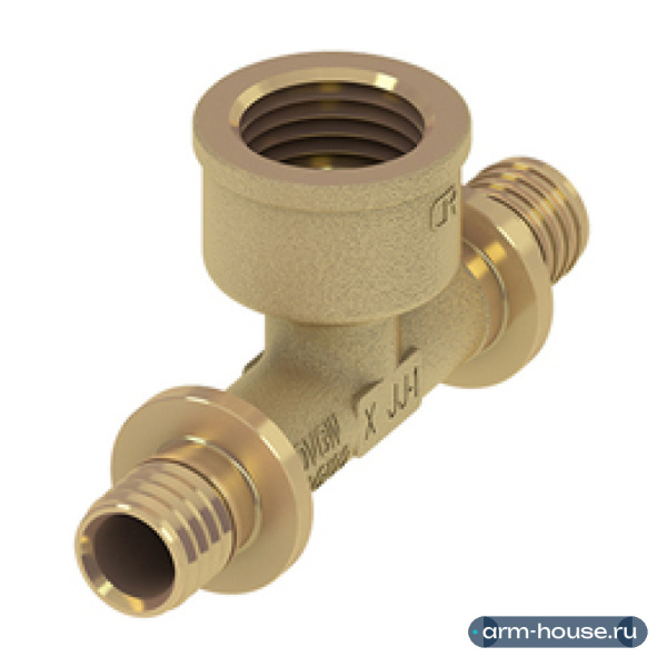 Тройник 90° с внутренней резьбой TECE TECEspring AX, 16 х 1/2" х 16, латунь