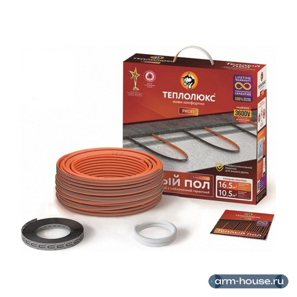 Кабель нагревательный "Теплолюкс" ProfiRoll 49,0 м/810 Вт