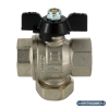 Кран шаровой, ELSEN, с фильтром механической очистки, 3/4", ВВ, PN 30, T°C -от -20 до +100, ручка-бабочка