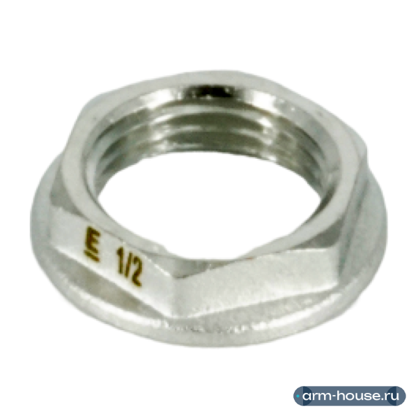 Гайка стопорная В ELSEN TIN PLATED Metalit, 1/2", латунь, с фланцем