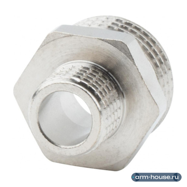 Ниппель переходной 1/2" х 1/4" , НР-НР, никелированный Alato