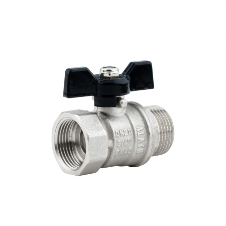 Кран шаровой 3/4", неполнопроходной, ВР/НР, ручка бабочка