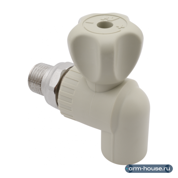 Кран для радиатора FV Plast 20x1/2" НР (угловой) полипропиленовый