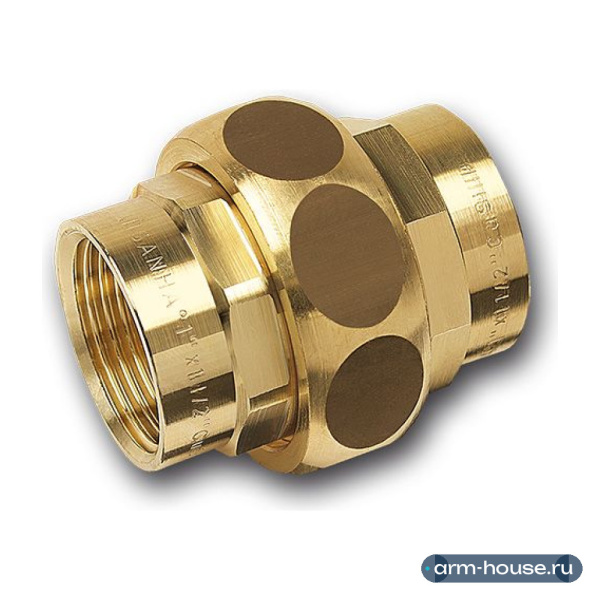 Сгон ВР-ВР SANHA PURAFIT, 3/4", латунь, с плоским уплотнением, 3330