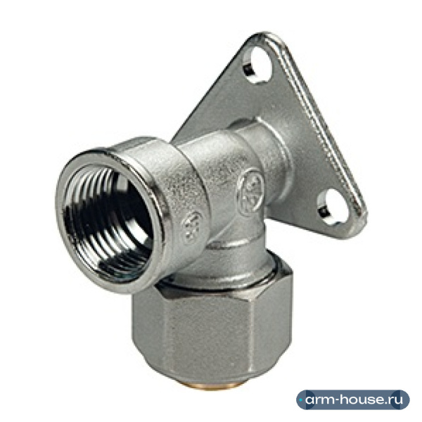 Угольник настенный Giacomini R572AM, 1/2" (В) x 20x2, латунь, хромированный, с кронштейном