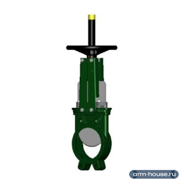 Задвижка Tecofi шиберная ножевая, со штурвалом, выдвижной шток, PN10, DN500, уплотнение нитрил