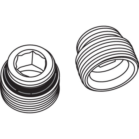 Комплект резьбозажимных ниппелей Rehau RAUTITAN, 3/4" x 1/2", латунь, 2 шт.