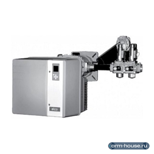 Горелка газовая Elco VECTRON G 6 DUO PLUS VG 6.1600 DP R, мощность 300-1600 кВт, двухступенчатая, газовая рампа d334-1 1/4"-Rp2"/TC, пламенная голова KN