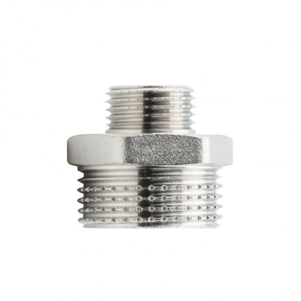 Ниппель переходной 1" х 1/2" , НР-НР, никелированный Alato