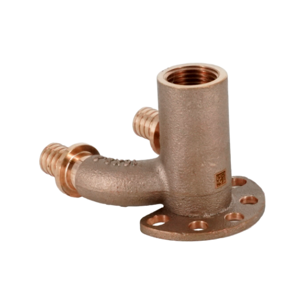 Угольник настенный проточный РЕХАУ RAUTITAN, 16/16-Rp 1/2", бронза (RX+), длинный