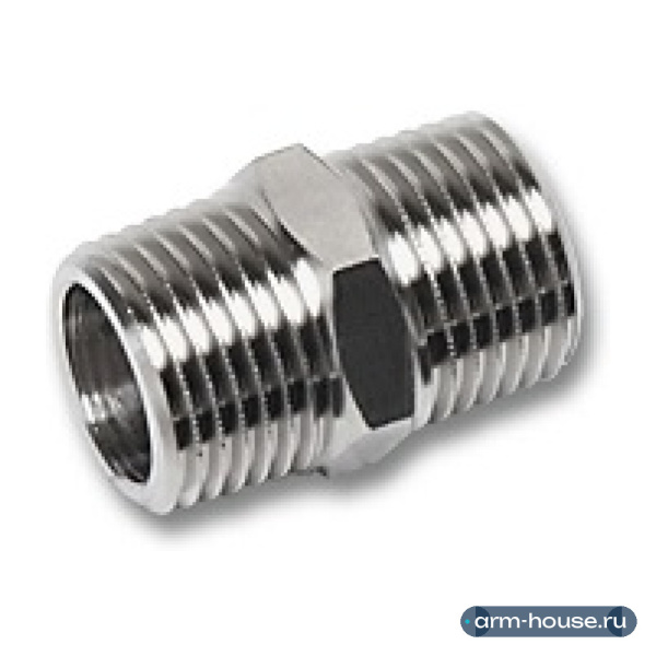 Ниппель резьбовой SANHA 9280, 3/4", нержавеющая сталь