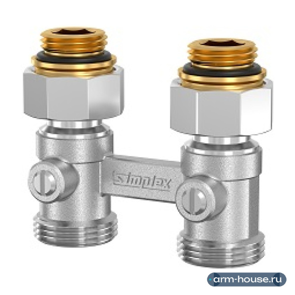 Узел нижнего подключения прямой Meibes Standart line D1/50, 1/2" НР х 3/4" НР, латунь