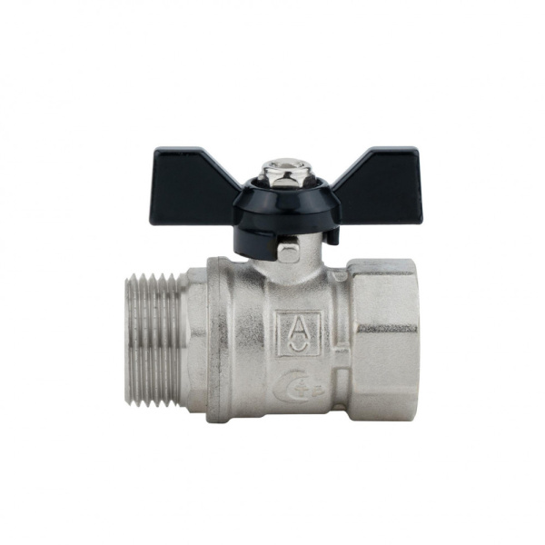 Кран шаровой 1", неполнопроходной, ВР/НР, ручка бабочка
