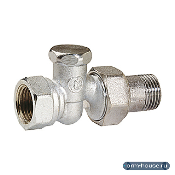 Клапан отсекающий прямой Giacomini R17D2, 3/4" x 3/4" ВН, латунь хромированная