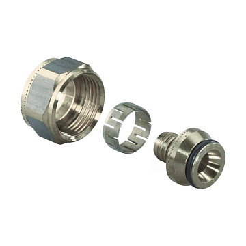 Зажимной адаптер UPONOR FLEX-X из покрытой латуни PE-X 20х2,8-3/4" ВР, евроконус