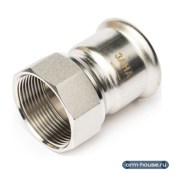 Муфта переходная SANHA NiroPress, 18 x 3/4" (ВР), AISI 304L, ВПр-ВР