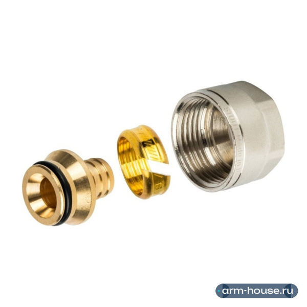 Фитинг компрессионный Stout для труб 16х2.0х3/4" красная PEX (SFC-0020-001620)