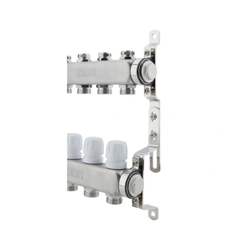 Коллектор Alato 1" x 3/4" x 8-вых для радиаторного отопления (нерж. сталь) 0302-0008