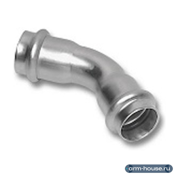Отвод 45° SANHA NiroPress, Dn 42, нержавеющая сталь AISI 316L, ВПр-ВПр