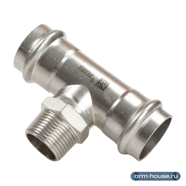 Пресс тройник РЕХАУ EdelPress с резьбовым боковым проходом НР 54-R11/4"-54 AISI 316L