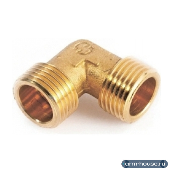 Угольник Stout 1/2" НР/НР с наружной резьбой латунный SFT-0009-000012