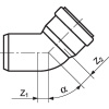 Отвод Rehau RAUPIANO, DN 67°, 50, PP (полипропилен)