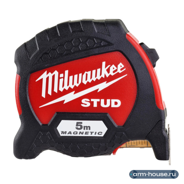 Рулетка Milwaukee PREMIUM магнитная STUD GEN II 5м (ширина полотна 33мм)