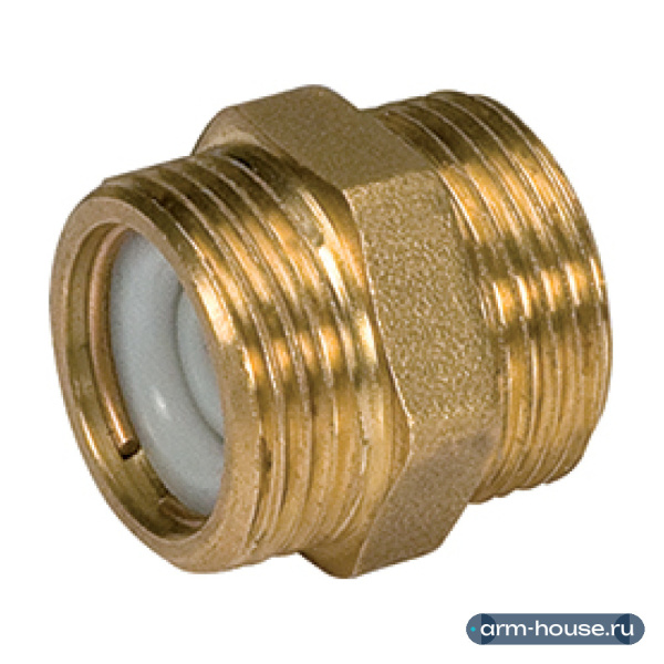 Ниппель Giacomini, 3/4", латунь, со встроенным обратным клапаном