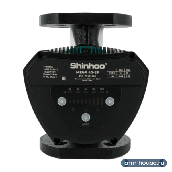 Насос циркуляционный SHINHOO MEGA 40-6F 1x230V