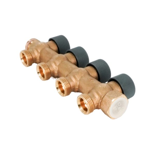 Гребёнка распределительная Oventrop Multidis R 3/4"х3/4", 4 отвода, бронза