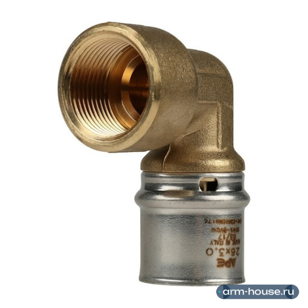 Угольник пресс Stout 26x3/4" ВР с внутренней резьбой (SFP-0010-003426)