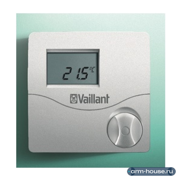 Комнатный регулятор температуры, Vaillant, VRT 50, цифровой, 24 В, диапазон настройки, °C-от 5 до 35, монтаж-наружный, рабочий режим-отопление