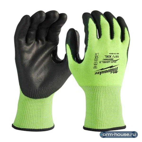 Перчатки защитные Hi-Vis Cut level (Хай Виз Кат Левел) 3/C, 11/XXL