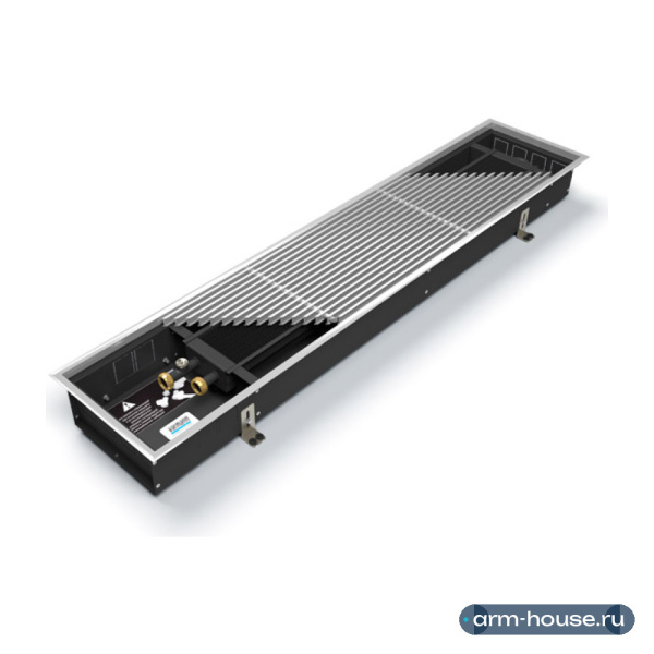 Конвектор внутрипольный Varmann Ntherm 370х90х900 мм, U-профиль, с естественной конвекцией, с алюминиевой решеткой