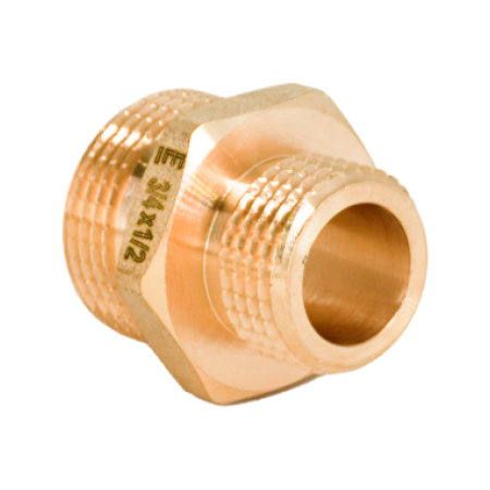 Ниппель переходной НН ELSEN Metalit, 1/2"х3/4", латунь