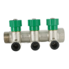 Коллектор модульный ELSEN 3/4"х1/2" HP, 3 контура, с вентилями, латунь