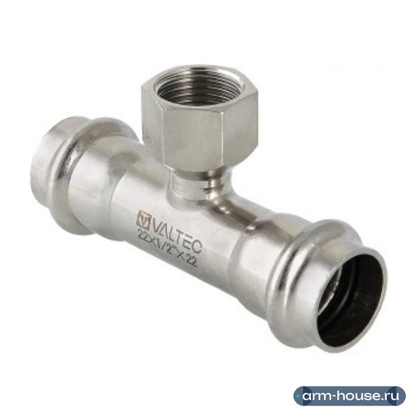 Тройник пресс Valtec 22х1/2" ВР (пресс-фитинги из нерж. стали серии VTi.932.I)