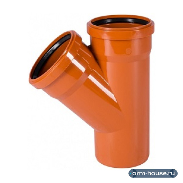 Тройник Ostendorf KGEA, 45°, 200, 125, PVC (поливинилхлорид)