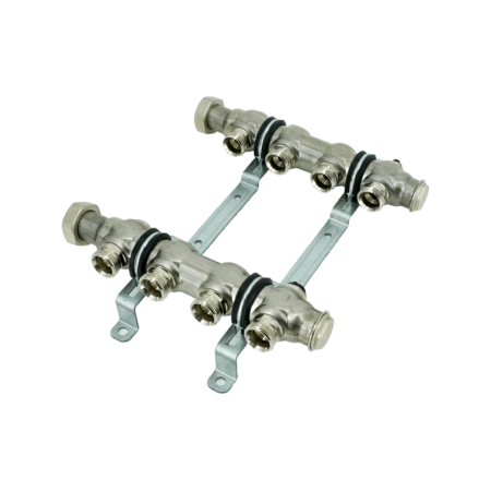 Распределительный коллектор Oventrop Multidis SH 1"х3/4"ЕК, 4 контура, нерж. сталь