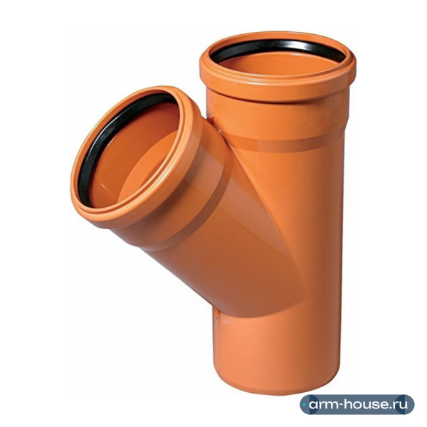Тройник Ostendorf KGEA 110/110 мм 45° канализационный арт. 220300