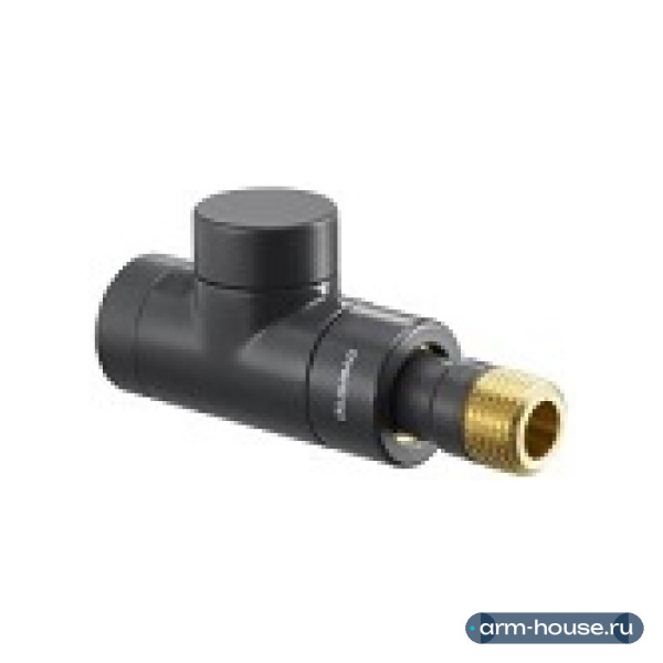 Вентиль на обратную подводку проходной Oventrop Combi E, DN 15 (1/2"), латунь, цвет антрацит