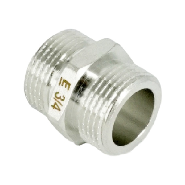 Ниппель равнопроходной НН ELSEN, 3/4", TIN латунь