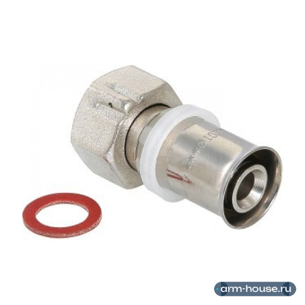 Пресс-фитинг VALTEC 16х1/2" с накидной гайкой (арт. VTm.222.N.001604)