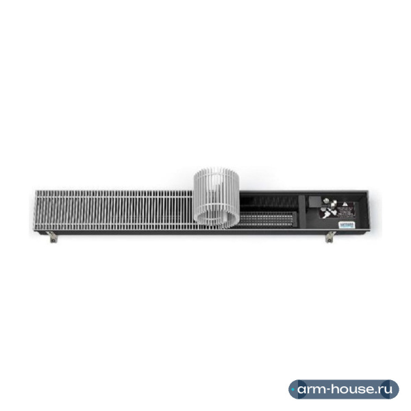 Конвектор внутрипольный Varmann Qtherm 180х75х1400 мм, U-профиль, с принудительной конвекцией, с алюминиевой решеткой