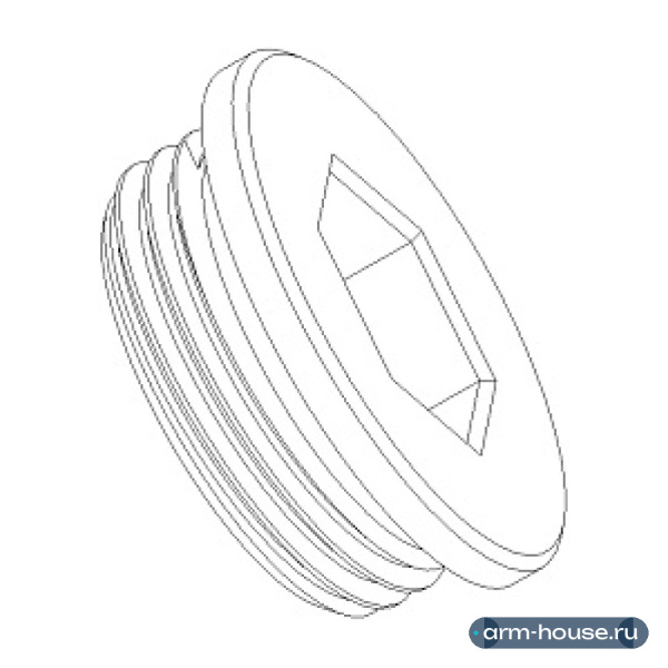 Заглушка для коллектора Rehau MX 3/4" НР, хром